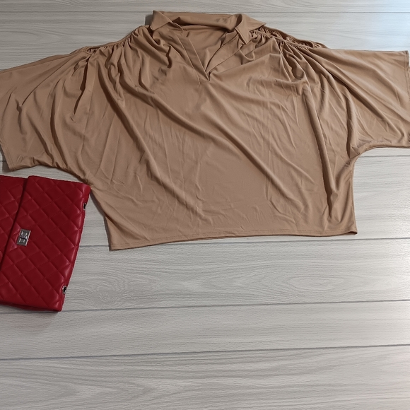 Women Solid Color V-Neck Long-Sleeved Top Casual Two-Piece Sets - Picture 4 of 15